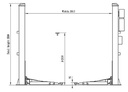 Two post lift 4000kg 400V Premium