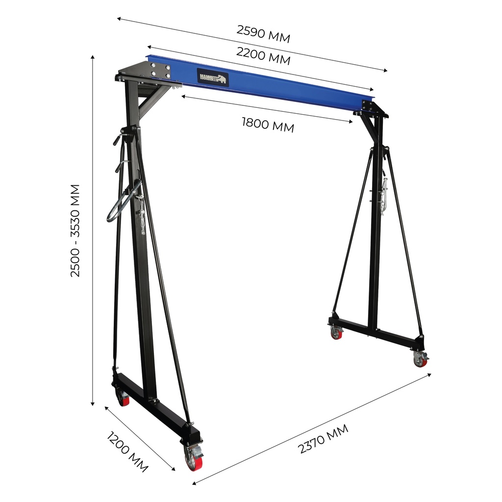 Mammuth mobile gantry crane 1 ton