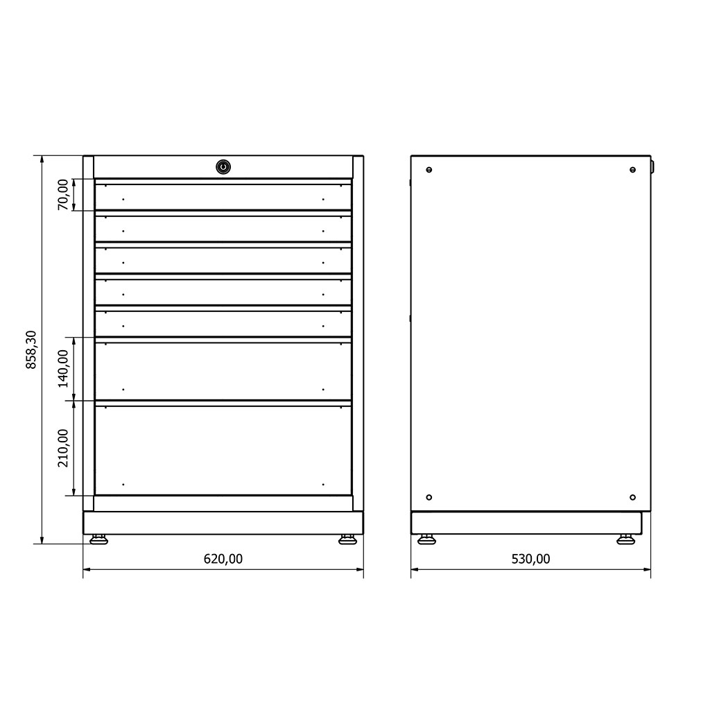 Base cabinet 7 drawers Expert