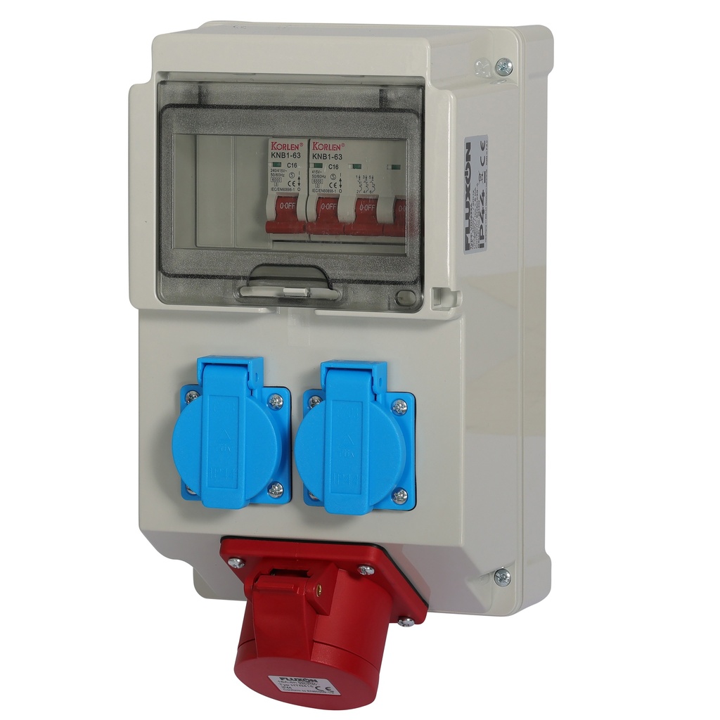 Fluxon distribution Box 16A 230V / 400V