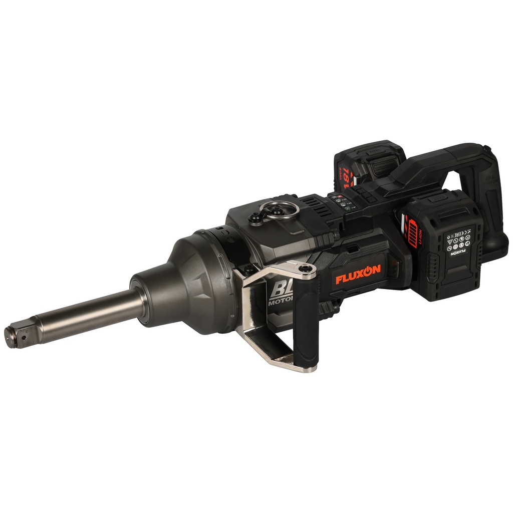 Fluxon accu slagmoersleutel 1” 4000 Nm incl. 2x 8 Ah accu en duosnellader