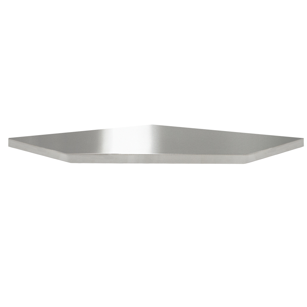 Worktop stainless steel for corner