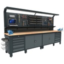 Bullram industrial workbench (fixed cabinets)